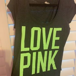 PINK Victoria’s Secret Gray T-shirt size large